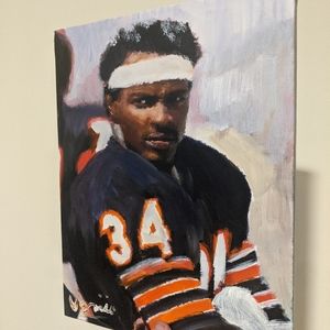 Walter payton painting on canvas